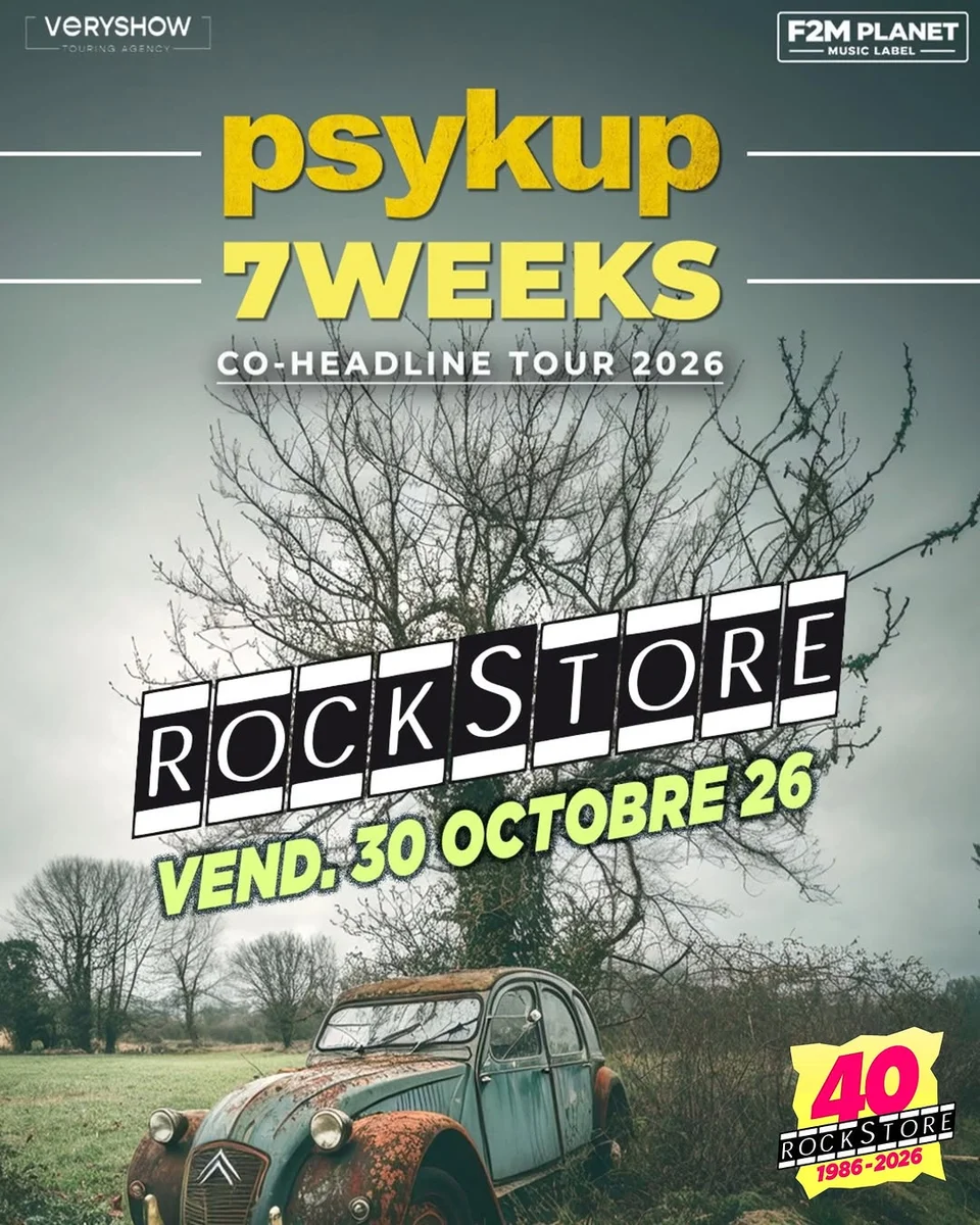 Noche especial: Psykup y 7weeks en co-cabeza de cartel en Rockstore