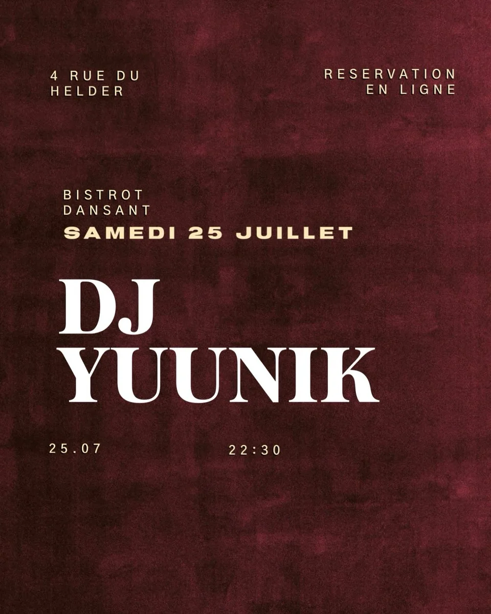 Soirée DJ YUUNIK au Bistro Dansant Maison Plaisir