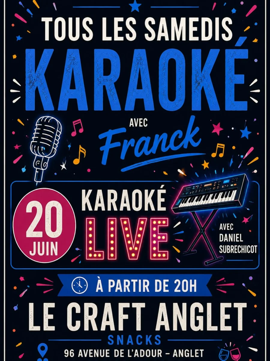 Karaoké Live avec Franck (Le Craft Anglet)