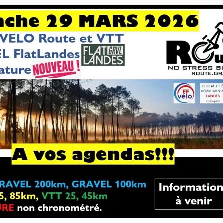 Sortie vélo & VTT « FlatLandes » (Gravel & VTT)