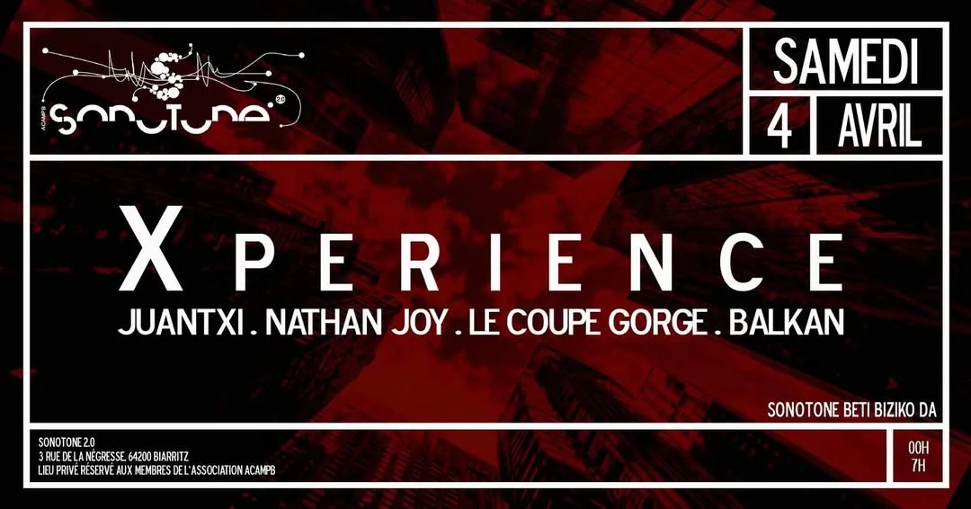Xperience : nuit techno & house au Sonotone 2.0