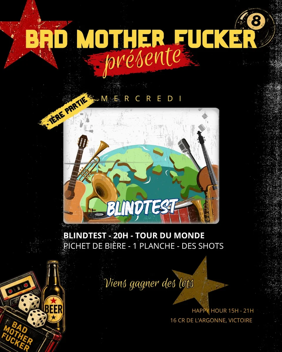 Blindtest Tour du Monde & DJ Set par Kent Lewis