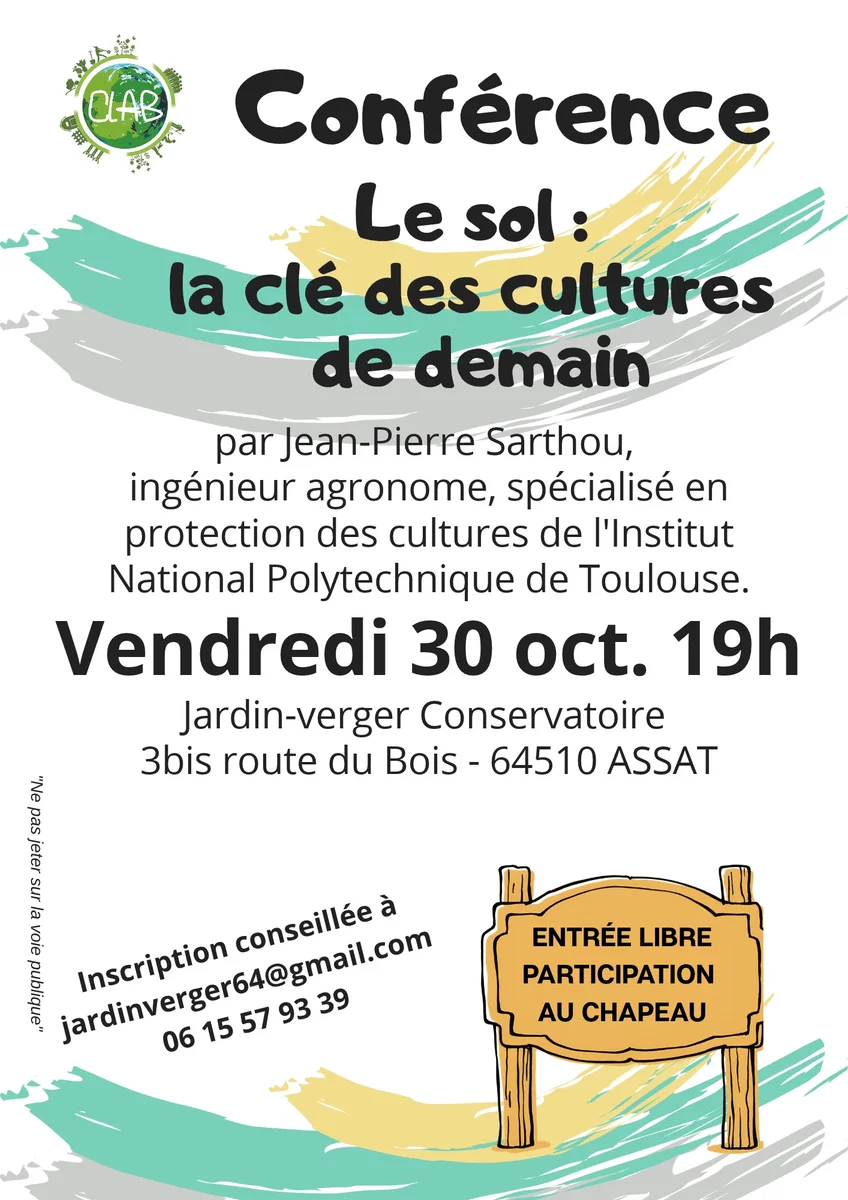 Conférence Le sol : la clé des cultures de demain