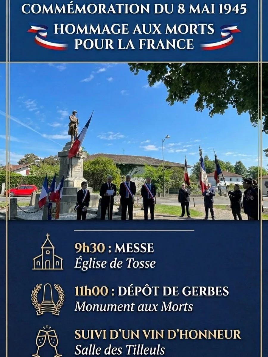 Ceremonia de conmemoración del 8 de mayo de 1945 en Tosse
