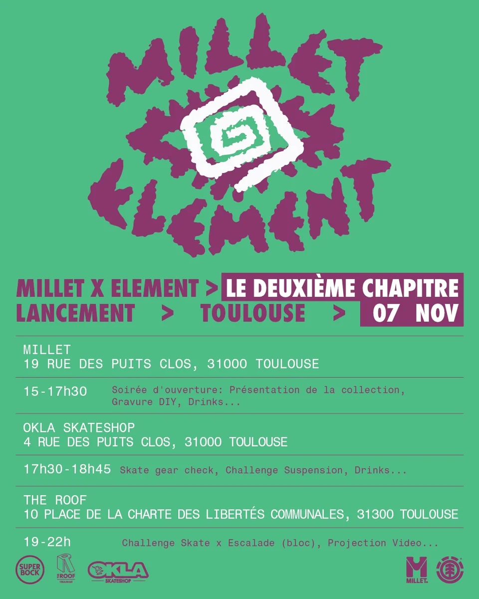 Soirée d'ouverture Millet x Element — Toulouse