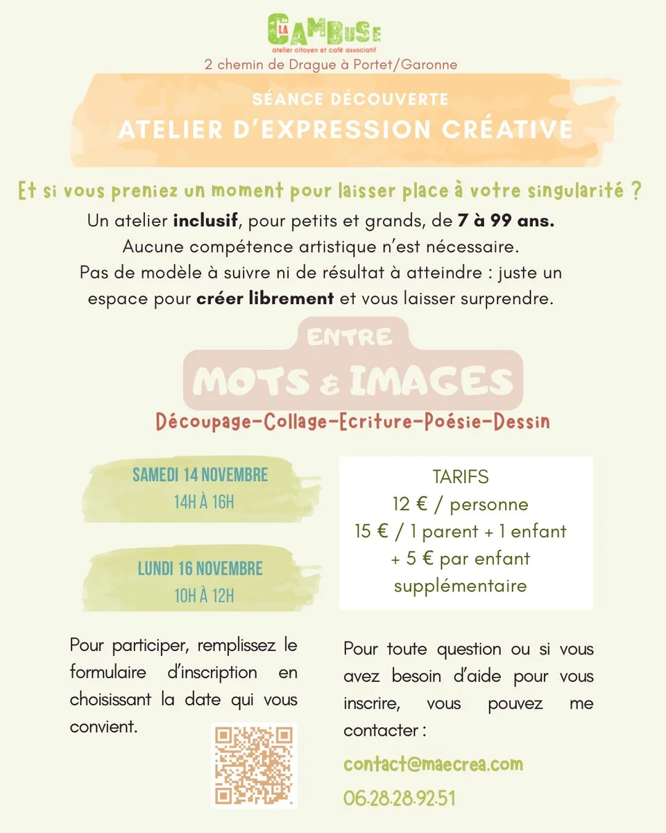 Séance découverte - Atelier d'expression créative