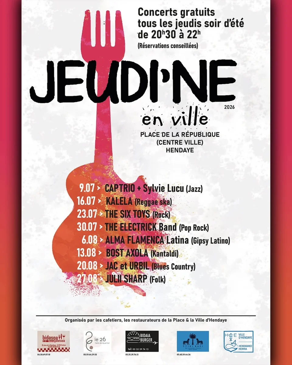Concert de THE ELECTRICK Band - Jeudi'ne en ville à Hendaye