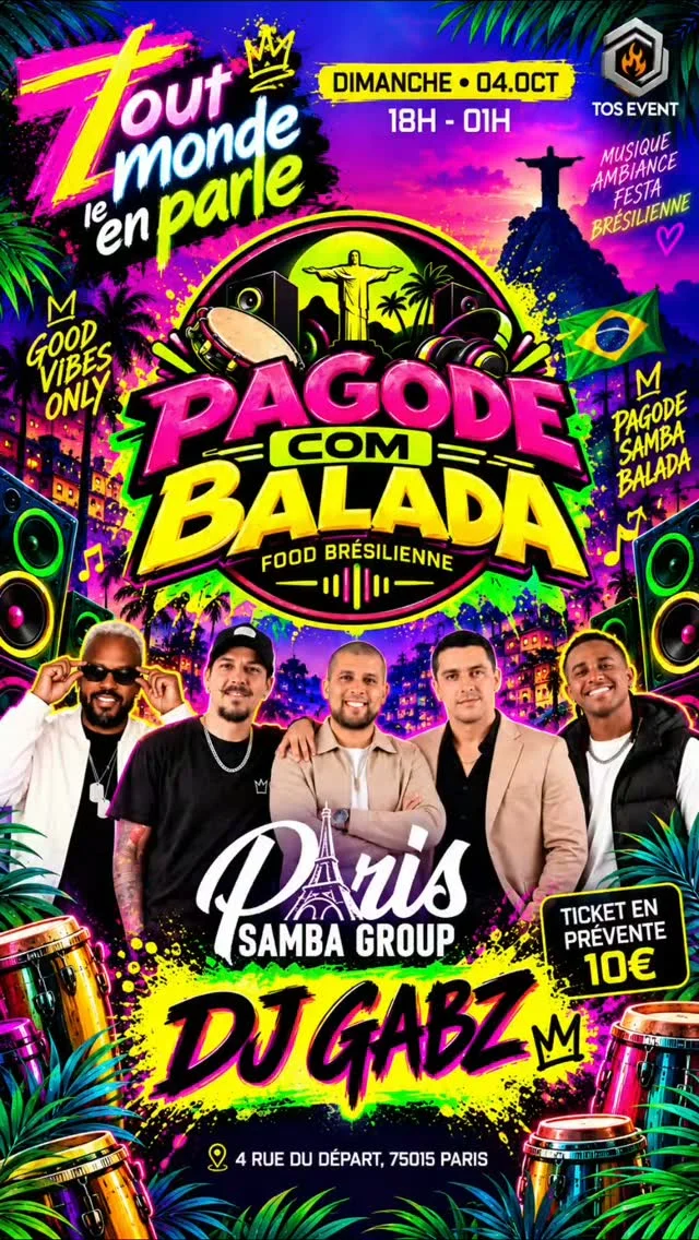 Soirée brésilienne - Opening avec Pagode Com Balada