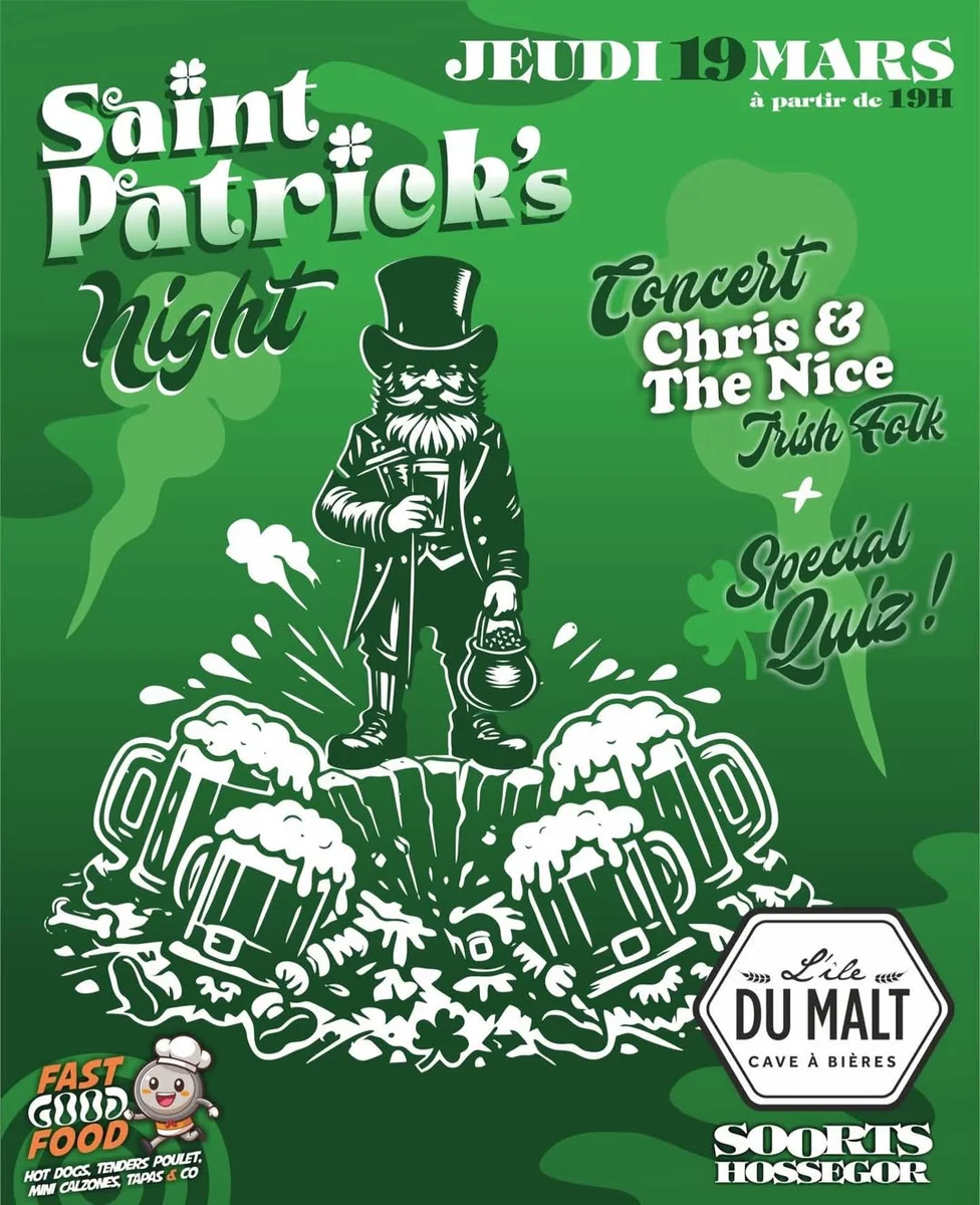 Saint Patrick’s Night à L’Île du Malt (quiz + concert irish folk)