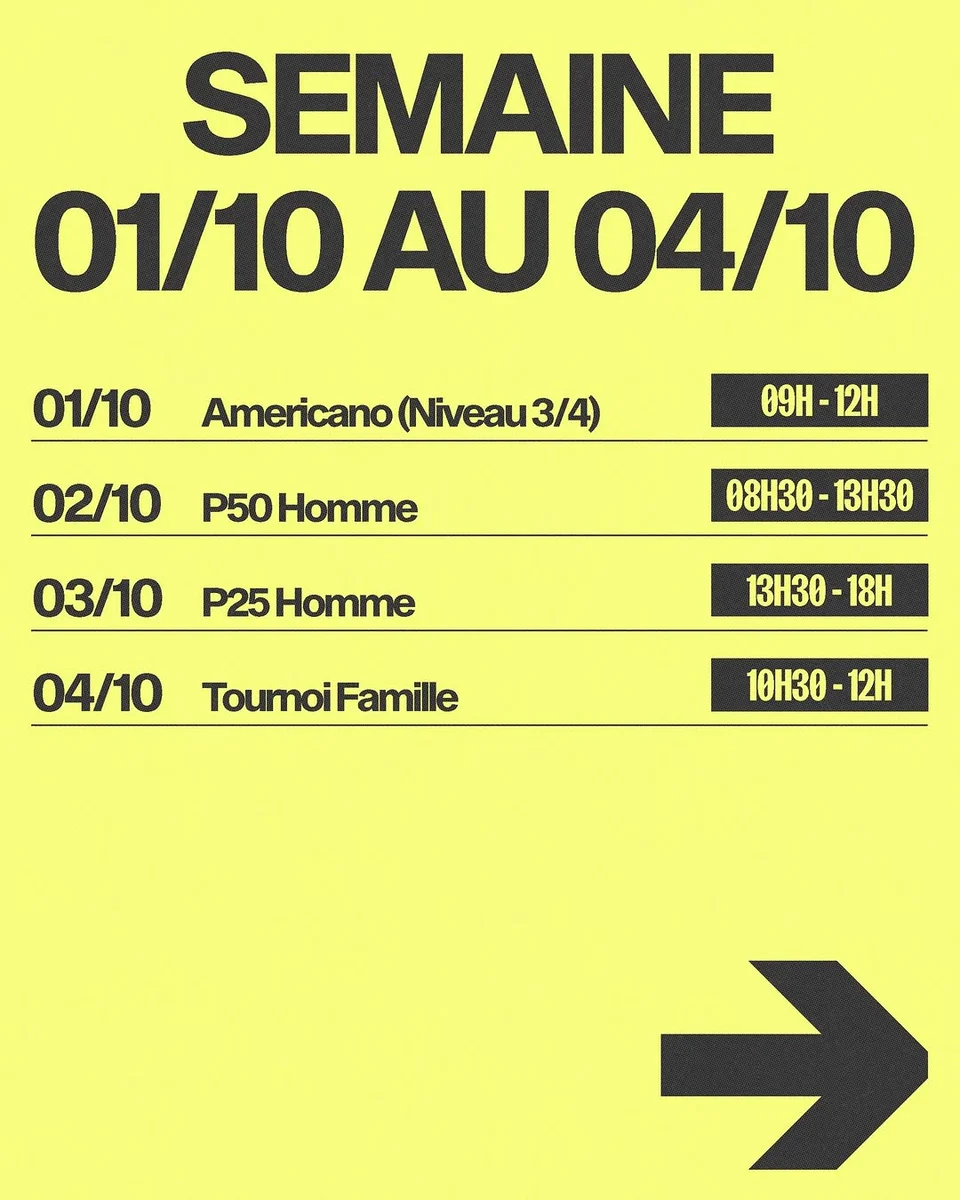 Tournoi P50 Homme