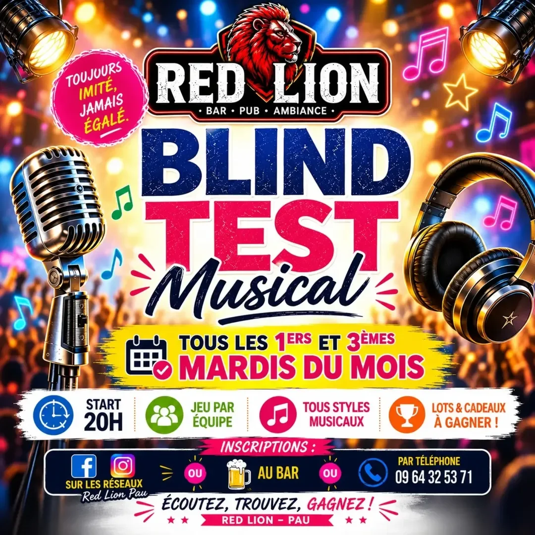 BLIND TEST Musical at Red Lion Pau