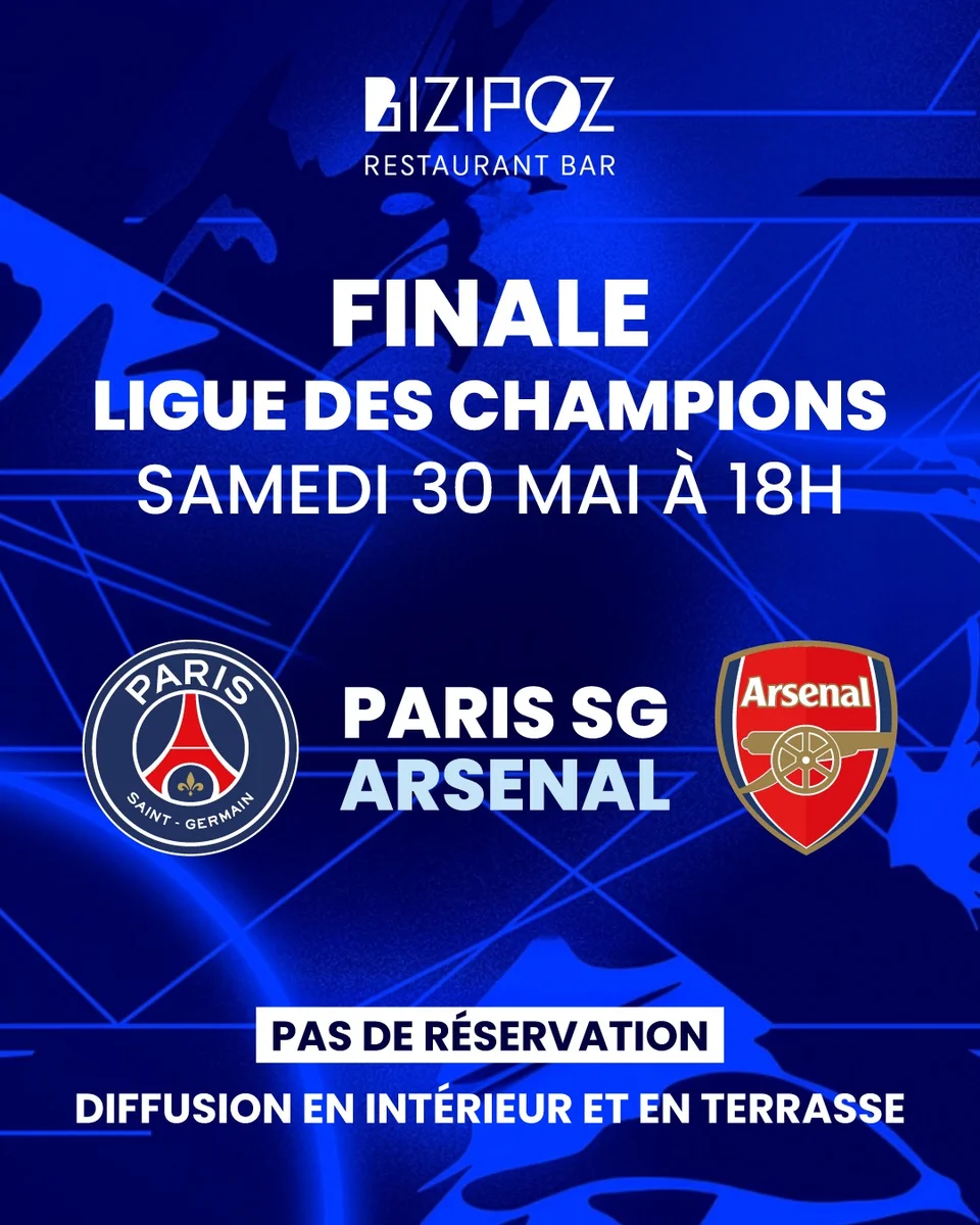 Finale de Ligue des Champions au Bizipoz : PSG vs Arsenal