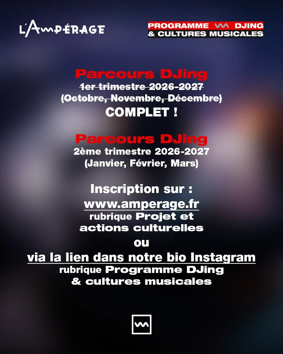 Parcours DJing - 2ème trimestre 2026-2027