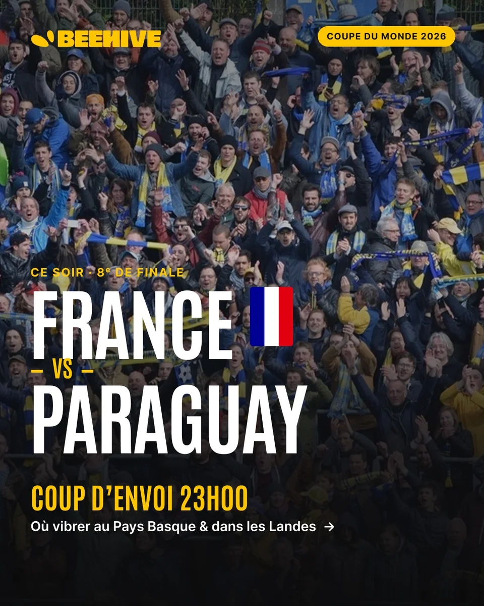 Finale de la Coupe du Monde 2026 : France vs Paraguay - Écran géant à Anglet