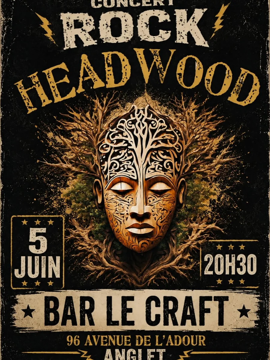 Headwood en concert rock au Bar Le Craft