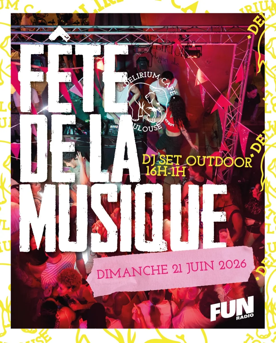 Fête de la Musique au Delirium Toulouse (DJ sets outdoor + stand tattoo)