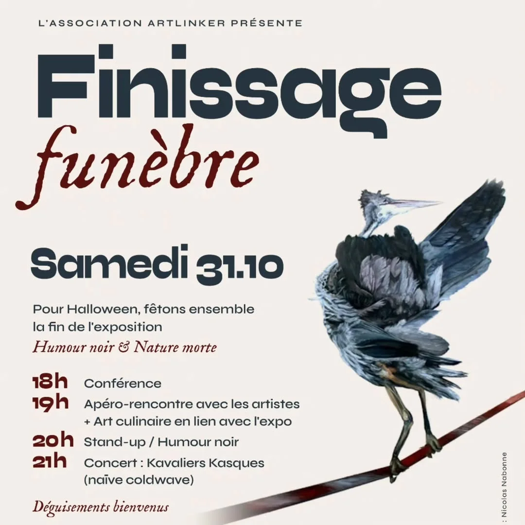 Finissage funèbre de l'exposition "Humour Noir et Nature Morte"