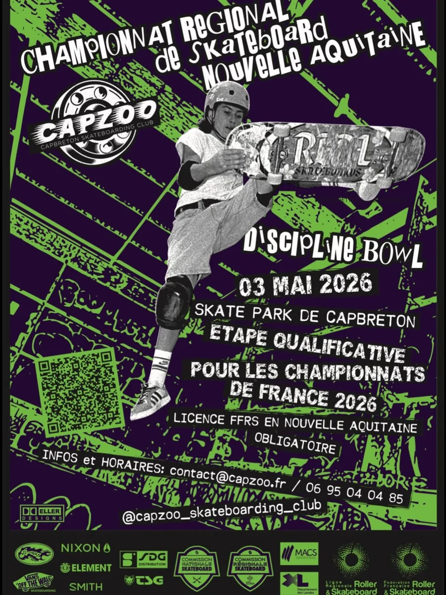 Championnat régional skateboard bowl Nouvelle-Aquitaine à Capbreton