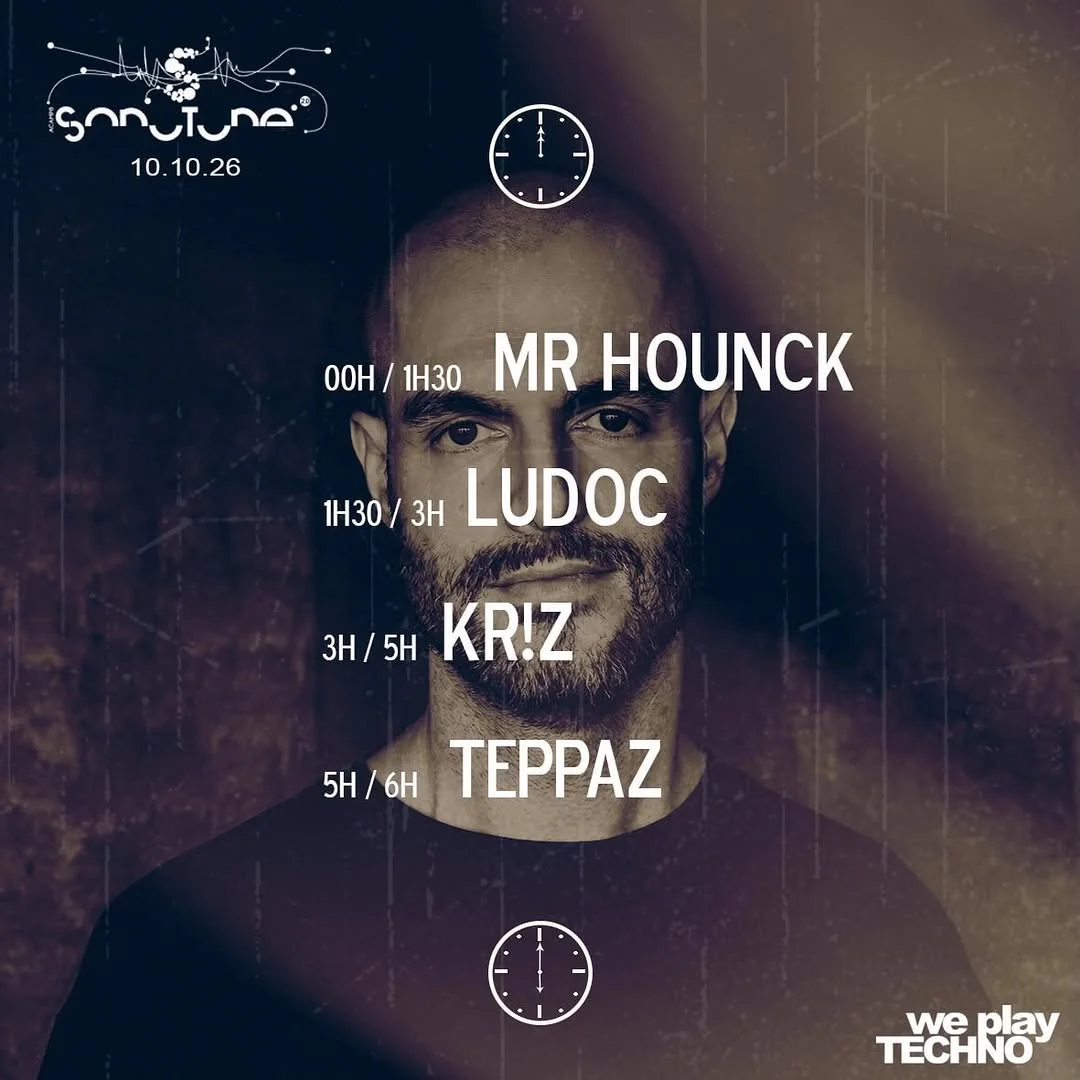 Soirée techno : Line-up complet avec Ludoc, MR Hounck, KR!Z & Teppaz