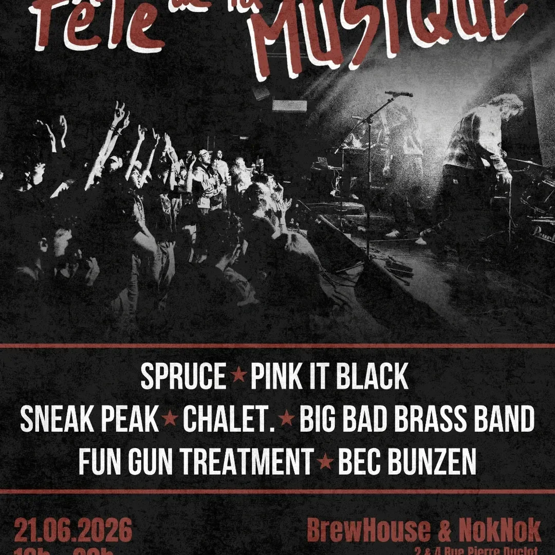 Fête de la Musique 2026 au BrewHouse & NokNok (7 groupes)
