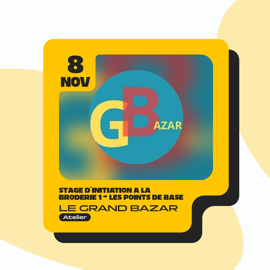 Stage d'initiation à la broderie 1 — Les points de base