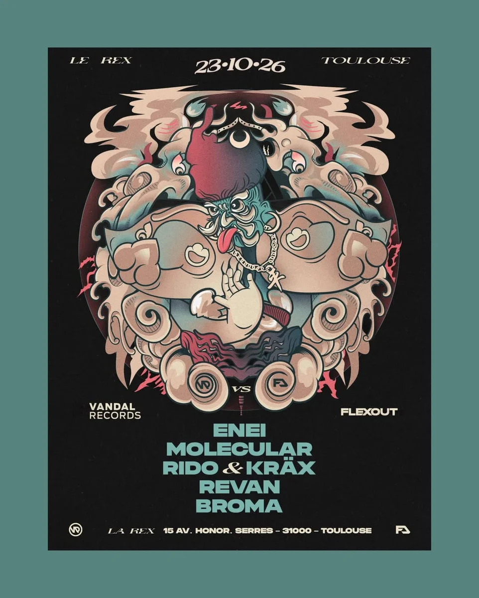 Drum & Bass Night: Vandal Records x Flexout at Le Rex ft. ENEI, MOLECULAR, RIDO & KRÄX, REVAN & BROMA