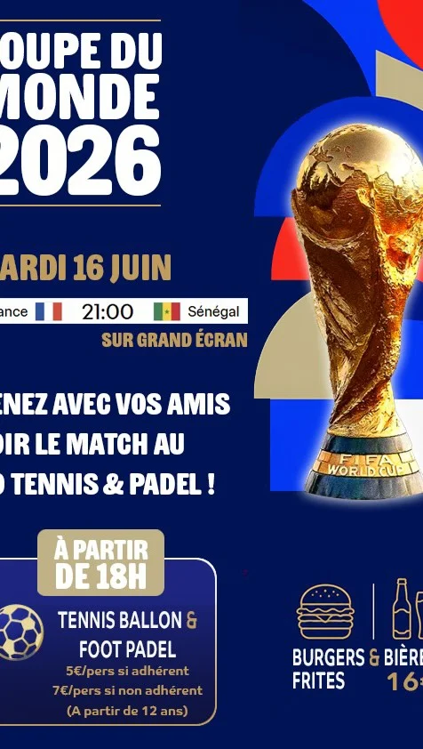 Soirée Bleus : tournoi Foot/Padel & diffusion France–Sénégal