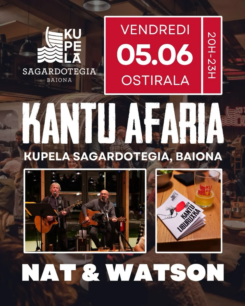 Kantu Afaria : soirée chant avec Nat & Watson à Kupela (Bayonne)
