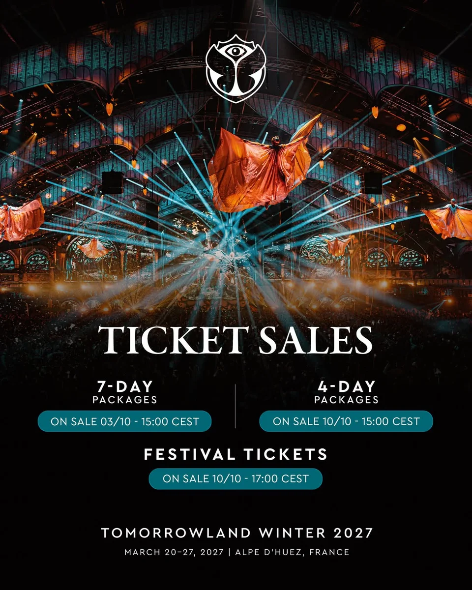 Vente de packages 4 jours - Tomorrowland Winter 2027