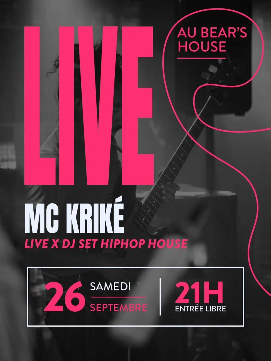 MC Kriké : Concert live & DJ set hiphop house