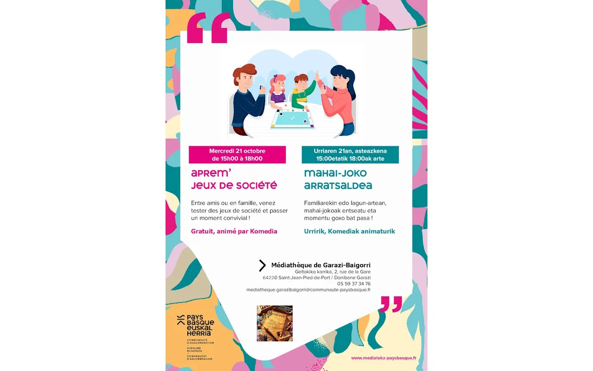 Aprem jeux de société à la médiathèque