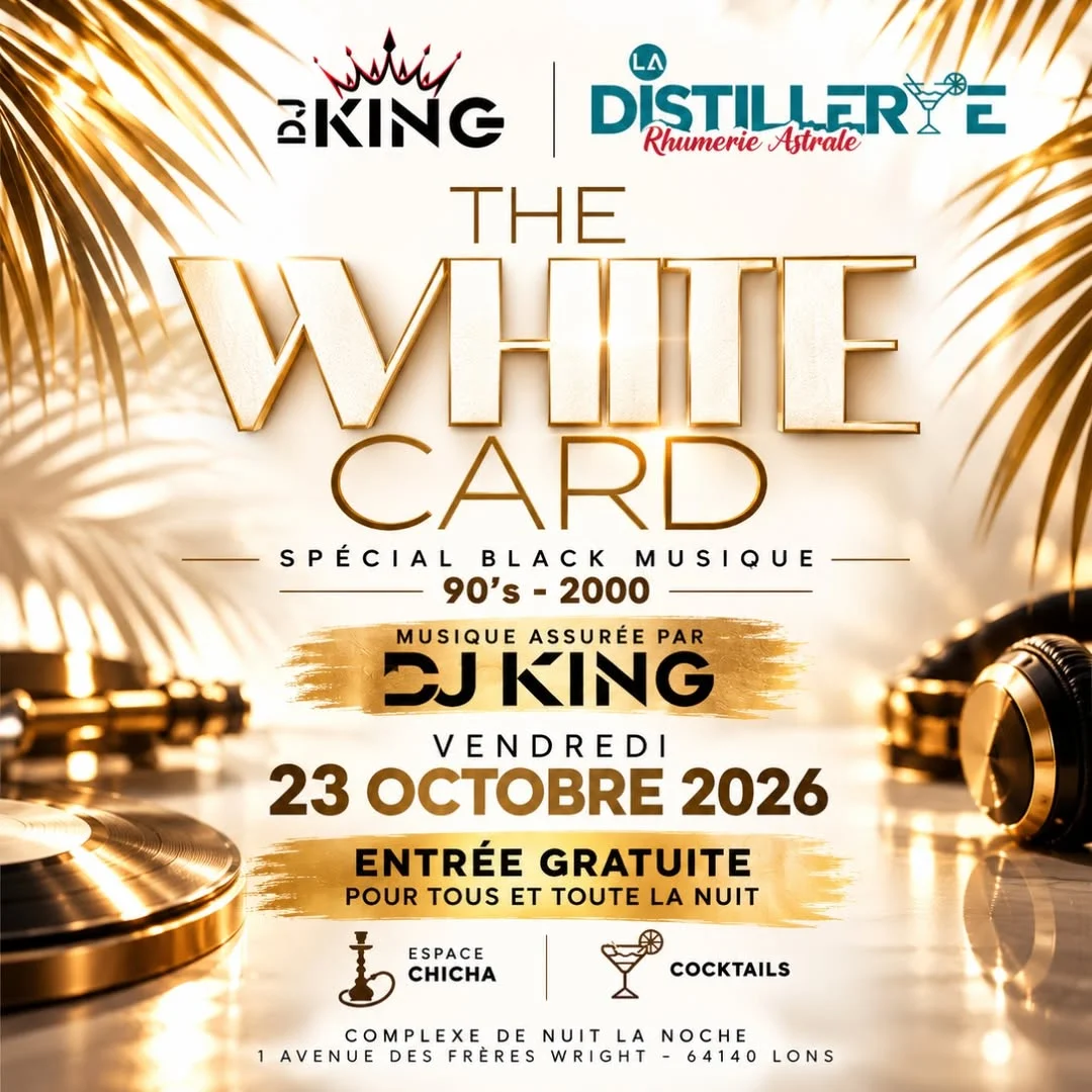 THE WHITE CARD — Soirée Spécial Black Musique 90's-2000