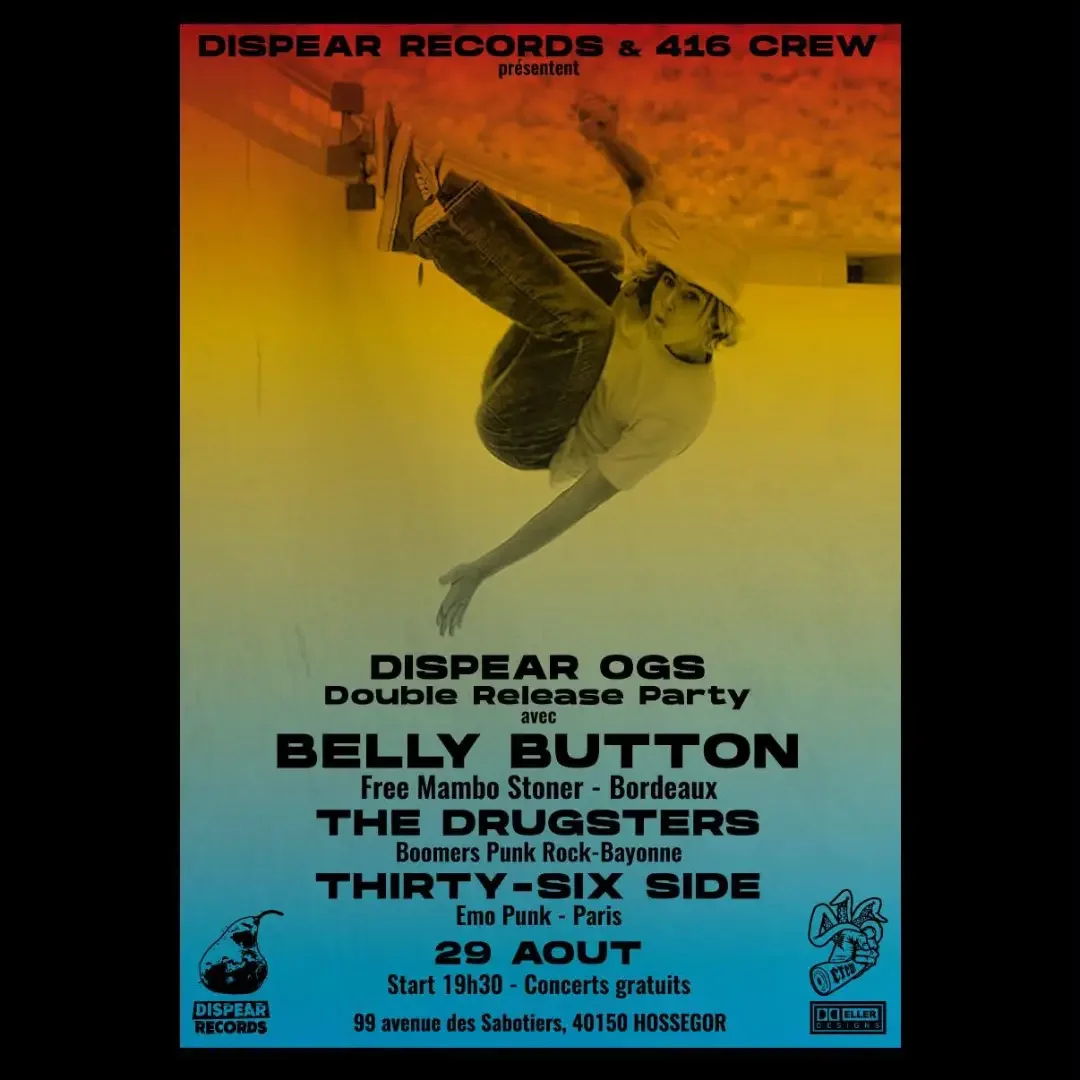 Double release party : Belly Button & Thirty Six Side + The Drugsters