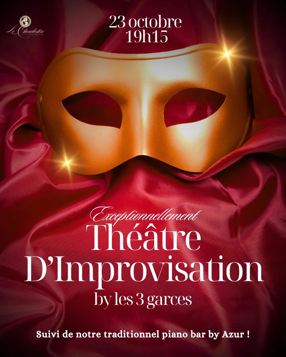 Improv theatre by les 3 Garces at Le Clandestin