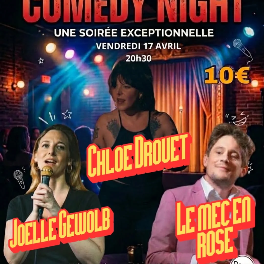 Comedy Night au Wharf : Chloé Drouet, Joëlle Gewolb & Le Mec en Rose