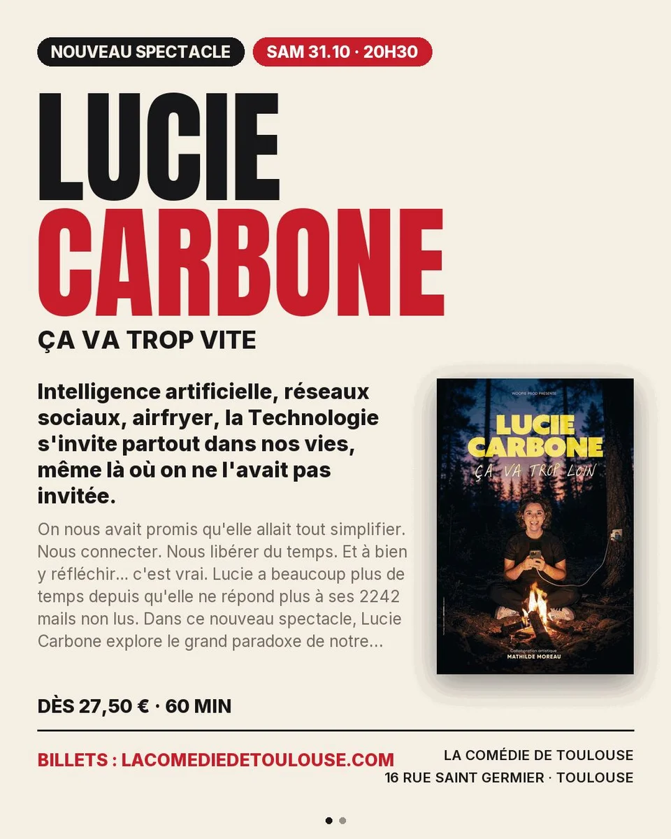 Lucie Carbone's New One Woman Show in Toulouse