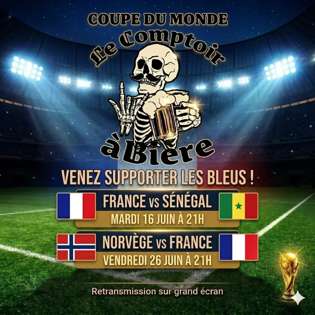 France vs Sénégal sur grand écran au Comptoir d'Bière