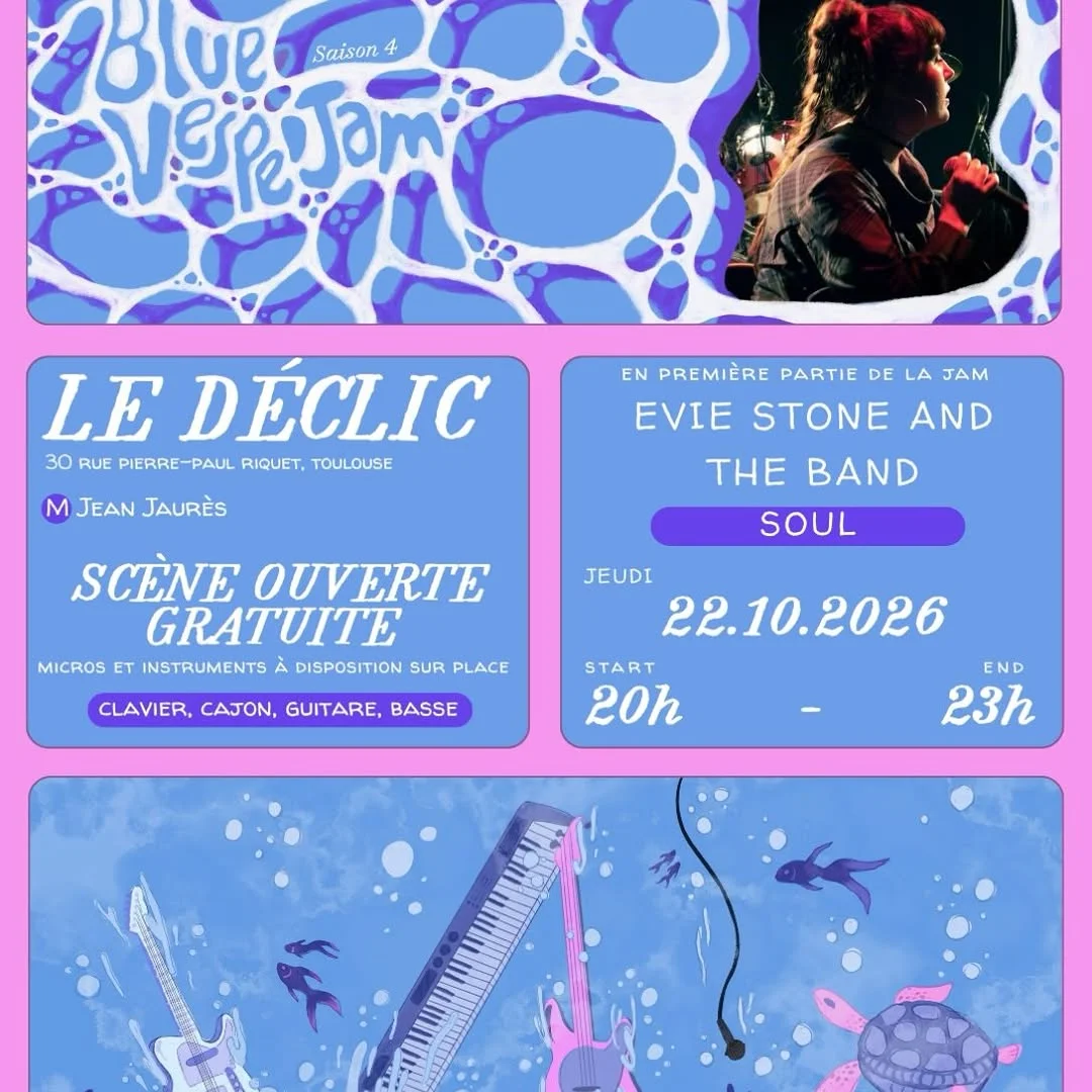 Blue Jam Session with Evie Stone and the Band, Etienne Mancet, Lacast Sounds, Mathis MQT & Jiann 9V