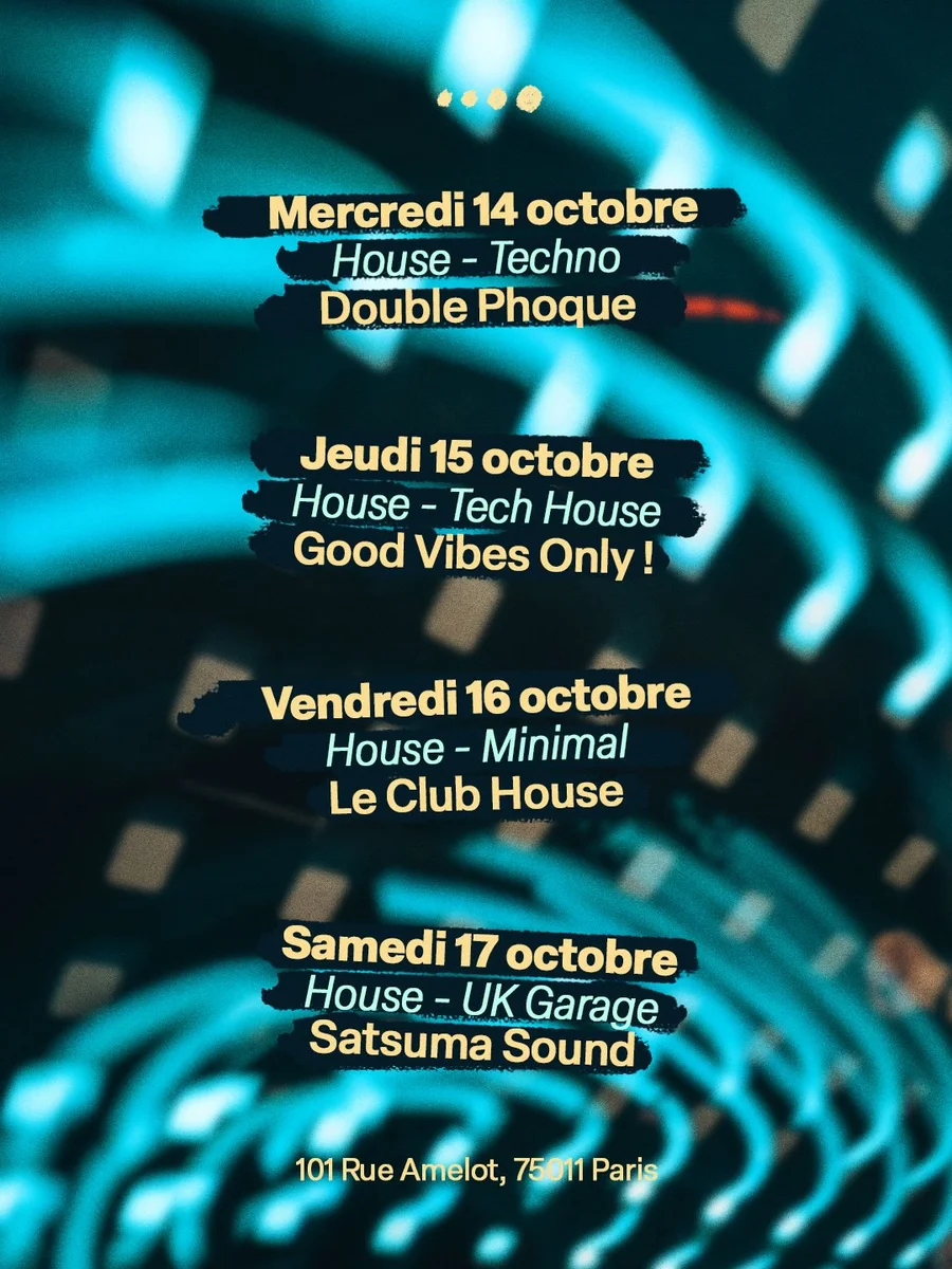 Soirée House & UK Garage avec Satsuma Sound