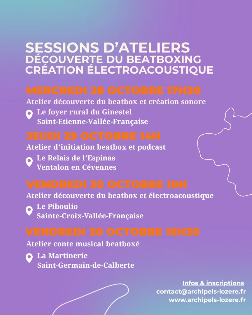 Atelier beatbox & électroacoustique pour enfants et familles
