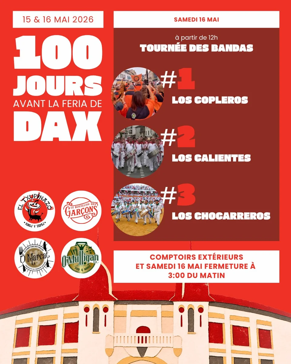 100 jours avant la Feria de Dax : tournée des bandas