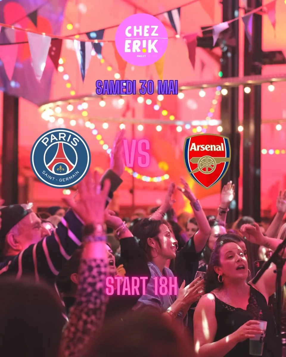 Diffusion PSG – Arsenal chez Erik