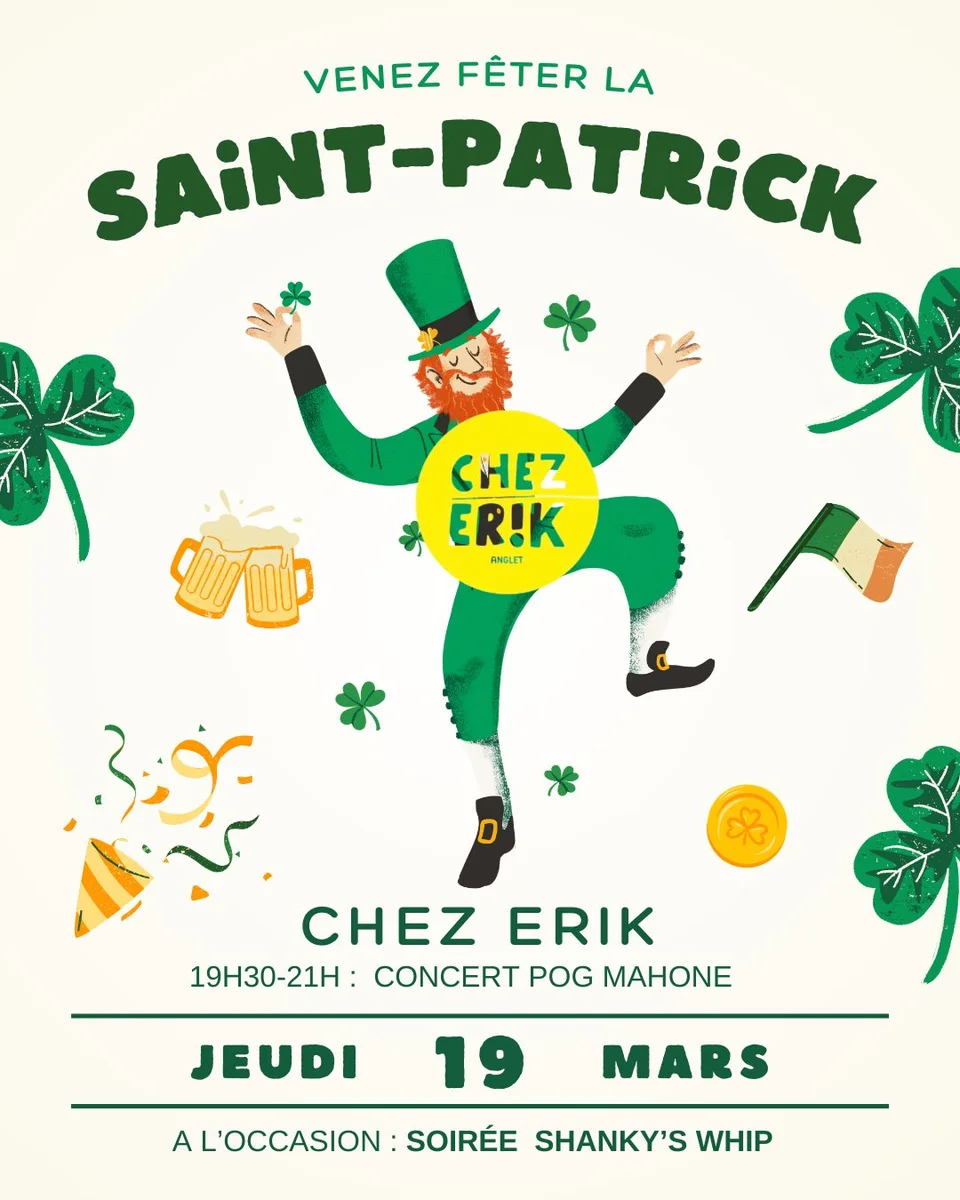 Soirée Saint-Patrick chez Erik (concert Pog Mahone)
