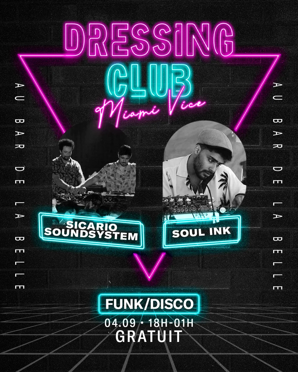 MIAMI VICE • Noche Funk/Disco en La Belle