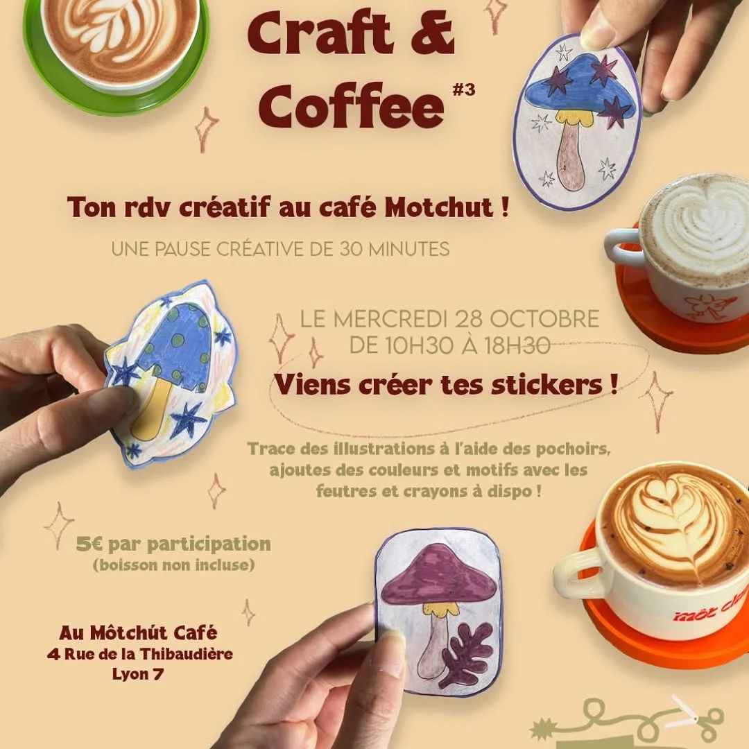 Atelier créatif Craft & Coffee #3 - Création de stickers