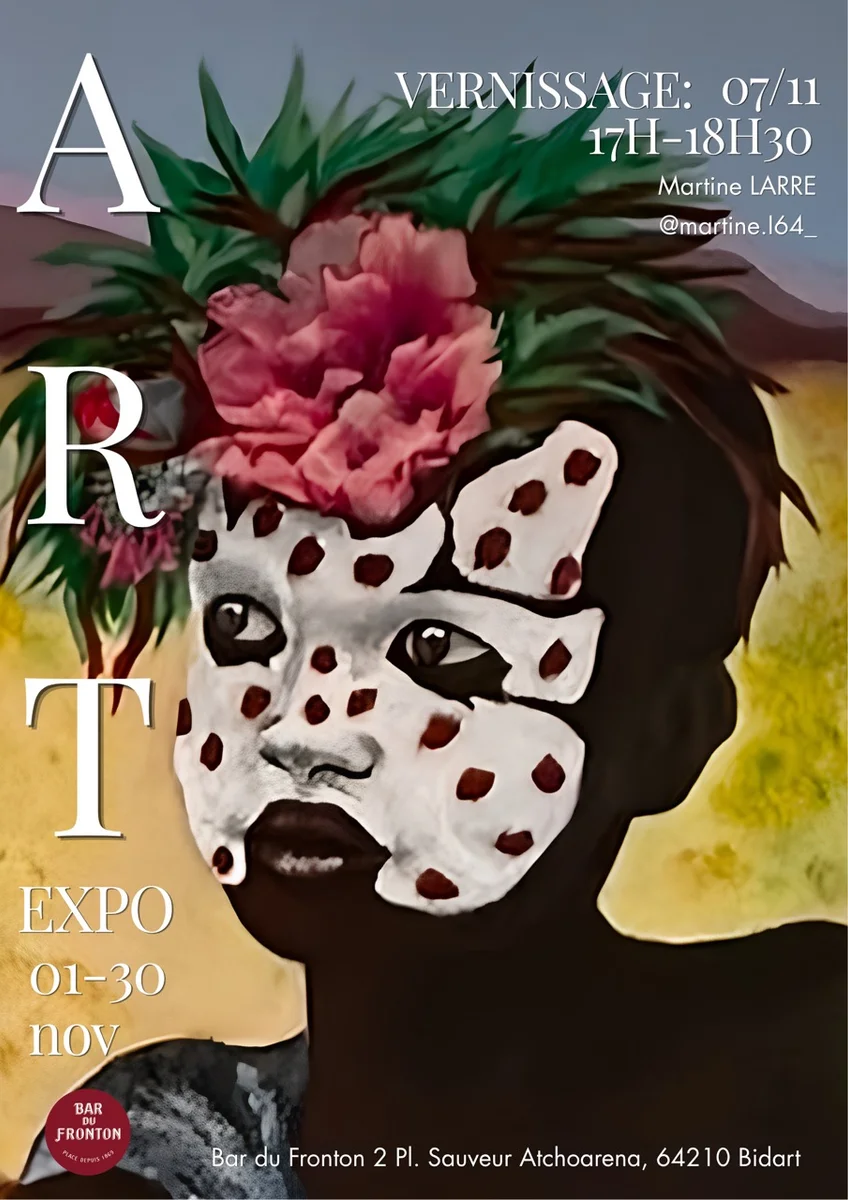 Exposition de l'artiste Martine Larre au Bar du Fronton