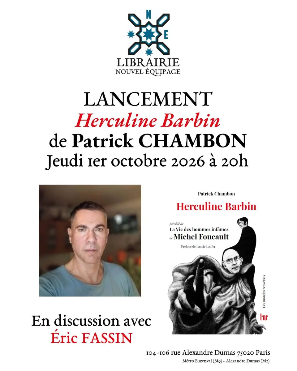 Book Launch for "Herculine Barbin" by Patrick Chambon