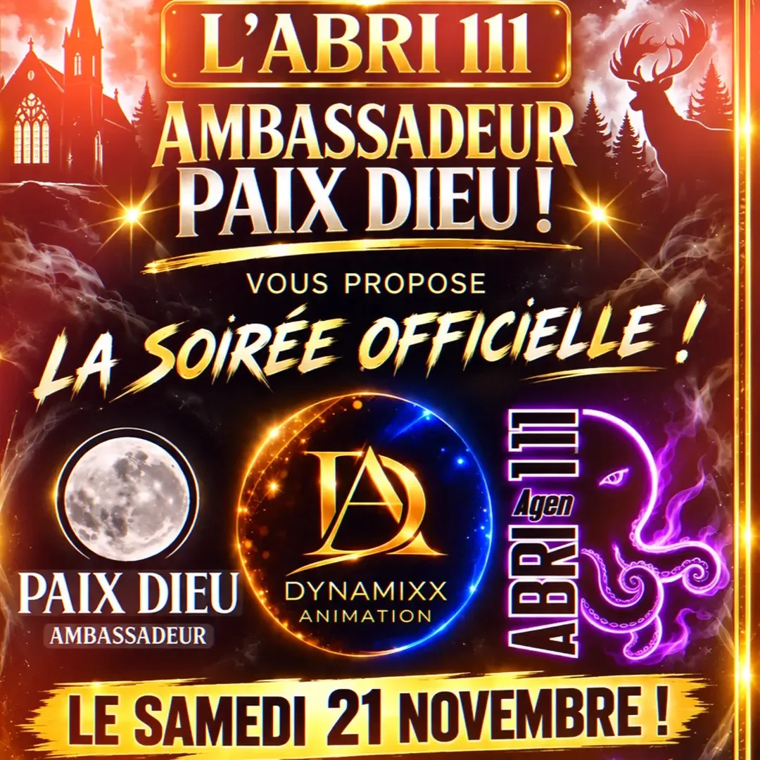 Soirée officielle avec Paix Dieu Ambassadeur et Dynamixx Animation