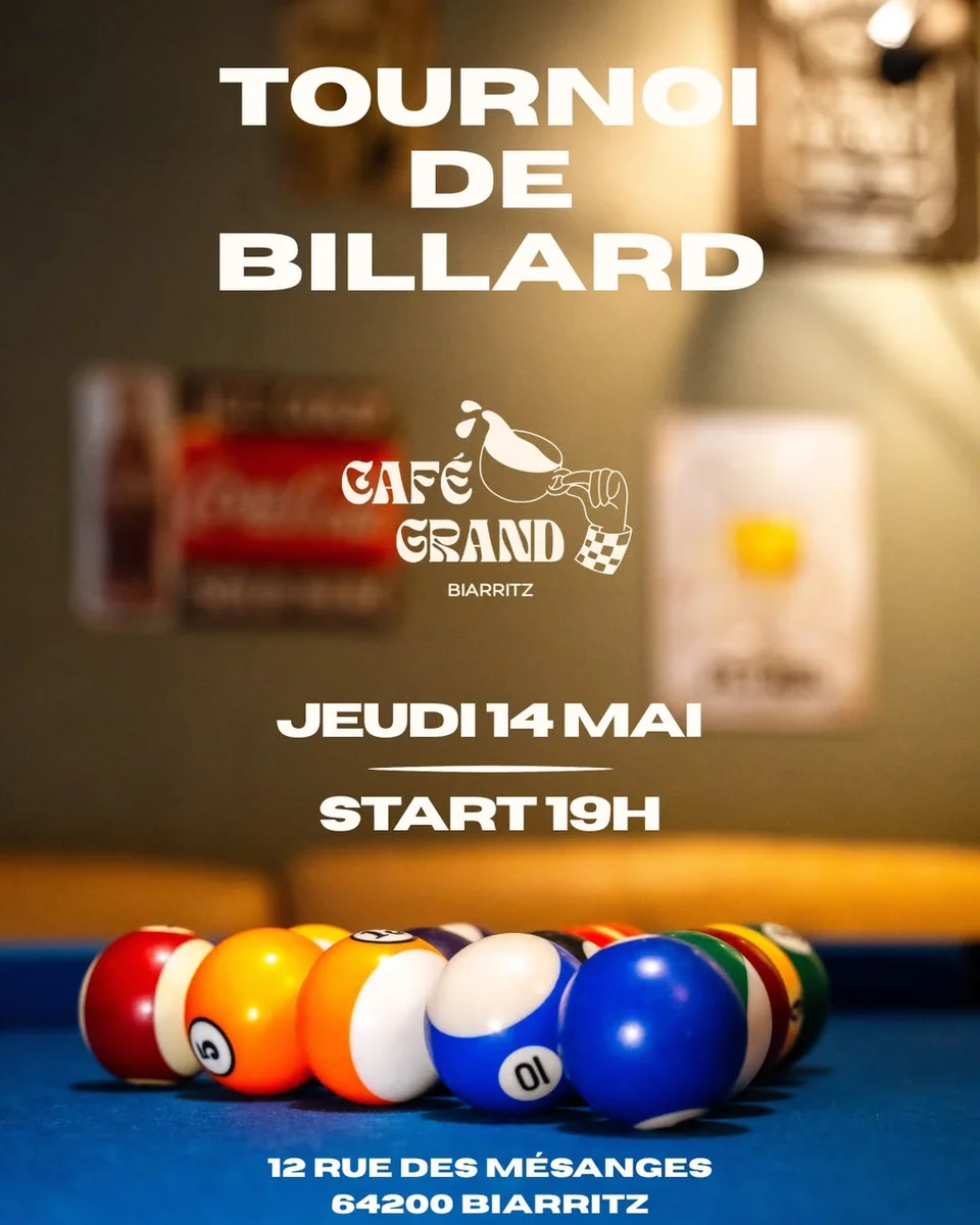 Torneo de billar en Café Grand (equipos de 2)