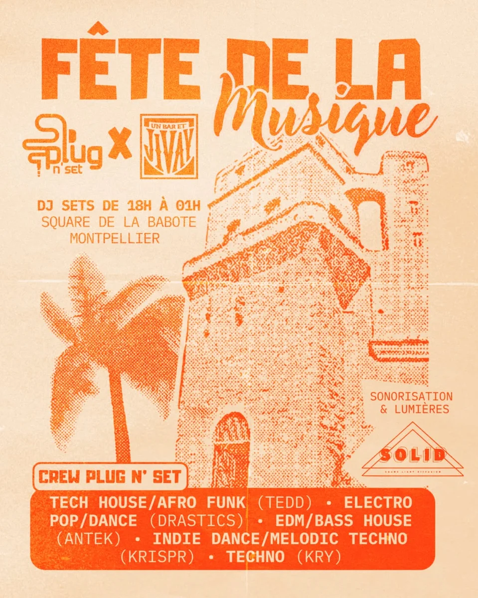 Fête de la Musique 2026 : DJ sets Plug n’ Set au square de la Babote